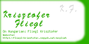 krisztofer fliegl business card